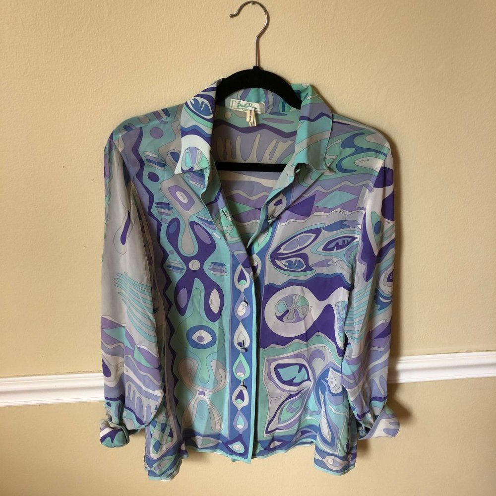 * Vintage Pucci Silk Blouse *
